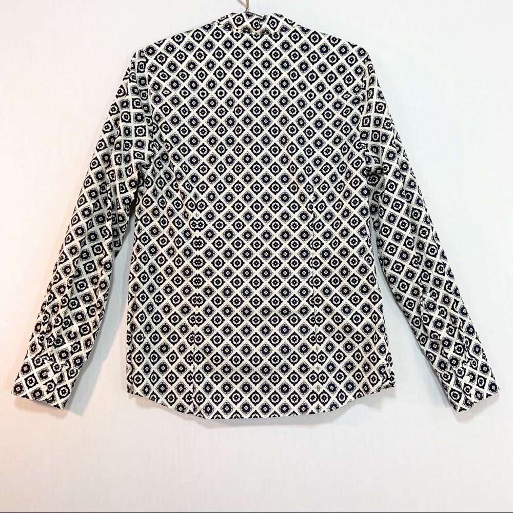 J. Crew Perfect Fit Foulard Print Button Up Shirt - Picture 5 of 8
